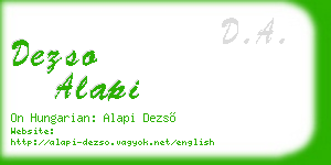 dezso alapi business card